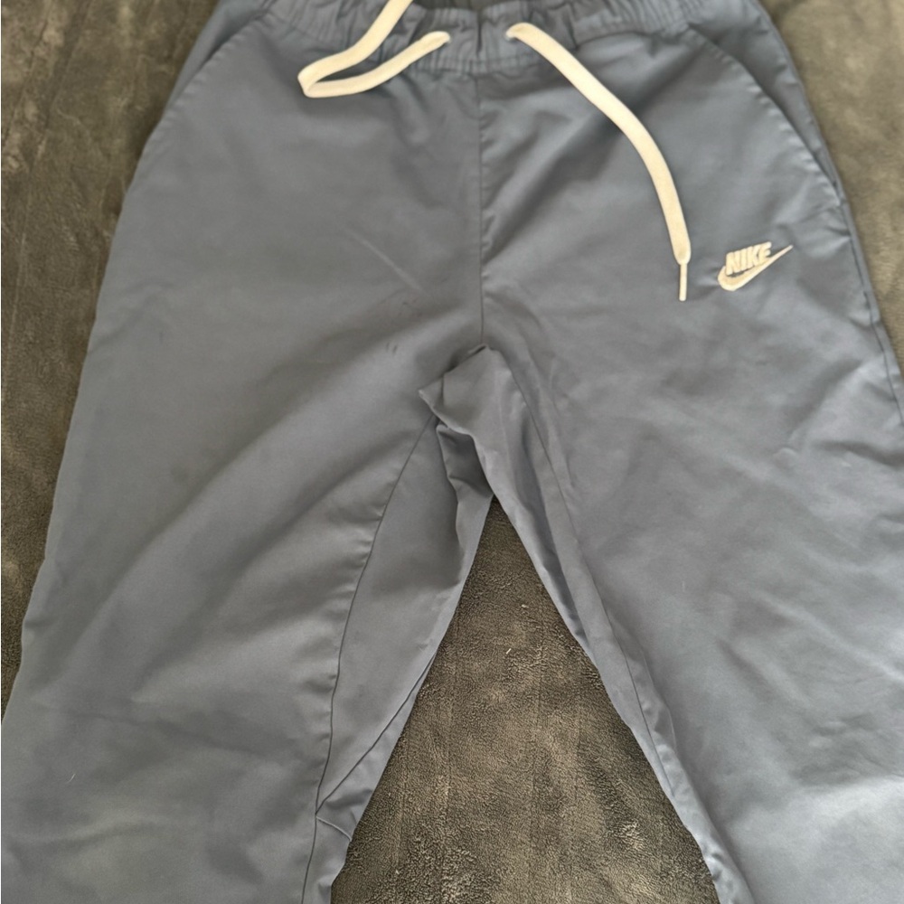 Nike Men’s Charcoal Joggers with White Drawstring